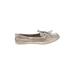 Sperry Top Sider Flats Silver Solid Shoes - Women's Size 6 1/2 - Almond Toe