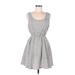 Snow Traffic Casual Dress - A-Line: Ivory Polka Dots Dresses - Women's Size Medium