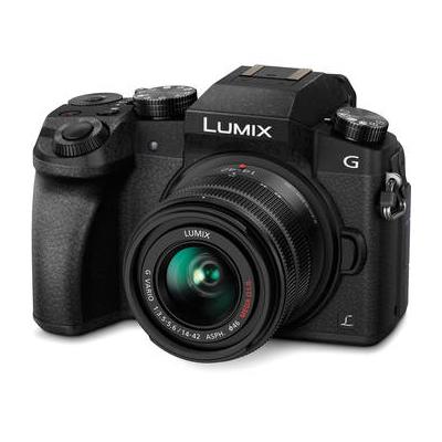 Panasonic Lumix G7 Mirrorless Camera with 14-42mm Lens (Black) DMC-G7KK