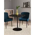 M&S Finn Black 4 Seater Pedestal Dining Table, Black