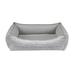 Bowsers Oslo Ortho Bolster Polyester/Memory Foam/Synthetic Material in White/Brown | Large (39" W x 30" D x 11" H) | Wayfair 20890