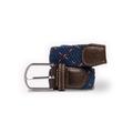 Woven Belt - Navy & Orange Dot