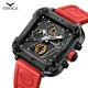 Fashion men watch brand ONOLA unique square design luxury quartz sports tape watches men waterproof