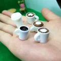 1:12 Doll House Decration Accessories Mini Food Coffee Drink Ice Cream Wine Cup Bottle for Barbie