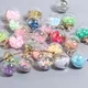 20pcs 21x16mm Colorful Transparent Glass Ball Star Crystal Charms Pendant Crafts for Jewelry Making