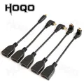 HDMI-compatible 90 Degree Micro HDMI Male to HDMI Female Adapter Cable Left Right Angle Micro HDMI