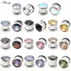 Alisouy 2pcs 4-16mm Stainless Steel Zircon Crystal Thread Ear Tunnels Plug Flesh Expander Stretcher