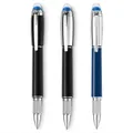 Special Edition MB Black Resin Blue Crystal Star Rollerball Pen Ballpoint Pen Office Writing