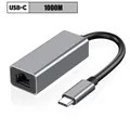 100/1000Mbps USB C External Ethernet Adapter Network Card Type C To RJ45 LAN Wired Internet Cable