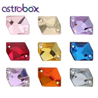 Astrobox Brillante Farbe Nähen auf Strass Applique Nähen Lose Edelstein Flache Rückseite Cosmic