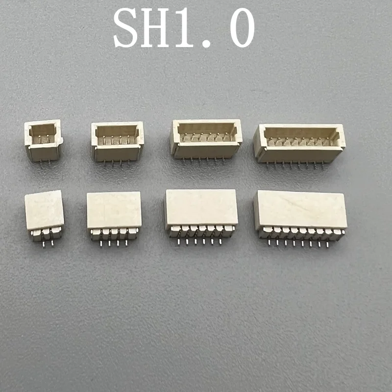 20 stücke jst sh 1,0 Stecker 1,0mm Pitch smt vertikale horizontale Buchse horizontal 2p 3p 4p 5p 6p 7p 8p 9p 10p 11p 12p Image