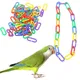 100Pcs Papagei C-clip Spielzeug Kunststoff C-link Haken Kette Spielzeug für Afrikanische Grau Conure