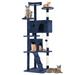 CL.HPAHKL70 Inch Cat Tree Indoor Cat Tree Tower Multi-Level Cat House with Cat Scratching Post Bracket House Cat Condo with Fun Toys for All Cats Navy Blue