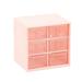 Wharick Desktop Storage Organizer Storage Box Drawer Transparent Dustproof Compartment High Capacity 6 Grids Student Desk Stationery Storage Container for Home