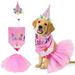 Dog Birthday Party Supplies Girls Dog Birthday Suit Including Bandana& Hat& Tutu Skirt Pals Birthday Party Decorations for Pet Dog Puppy