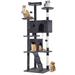 CL.HPAHKL70 Inch Cat Tree Indoor Cat Tree Tower Multi-Level Cat House with Cat Scratching Post Bracket House Cat Condo with Fun Toys for All Cats Ashy