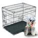Pefilos 24 Wire Dog Crate with Tray Pet Kennel Cat Folding Steel Animal Playpen Black