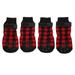 4Pcs Pet Anti-slip Socks Christmas Themed Pet Stockings Warm Footwear Dog Socks