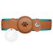 opvise Pet Collar with Waterproof GPS Tracker Dogs Real-Time Location Tracking Long Battery Life Pet Collar Brown