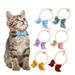 LA TALUS Pet Necklace Adjustable Bright Color Lobster Clasp Design Allergy Free Easy-wearing Show Unique Charm Resin Imitation Pearl Pet Cat Bow-knot Necklace Pet Supplies Red M