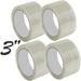 3 Inch Clear Packing Tape - 1.89 Mil Strong Heavy Duty Industrial Grade Transparent Shipping Tape (4 Rolls)