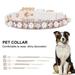 LA TALUS Pet Dog Necklace Faux Pearls Decor Decorative Fine Workmanship Fashion Dogs Cats Faux Leather Collar for Small Dogs White M