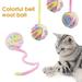 Pet cat toy self-entertainment chew tease cat toy ball color wool ball cat supplies fidgety toy cat accessories