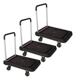 Magna Cart FFXL Folding Platform Transport Cart 500lb Capacity (3 Pack)