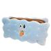 Cookie Shape Large Capacity Pencil Bag- Cartoon Cute Plush Sandwich Cookie Design Plush Pencil Bag Student Supplies