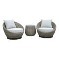 Bowery Hill Coastal Driftwood Gray Finish Wicker Patio 3-Pack