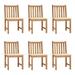 vidaXL 1/2/4/6/8x Solid Wood Teak Patio Chairs with Cushions Multi Colors