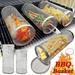 BBQ Net Tube Rolling Grill Basket Stainless Steel Portable Outdoor BBQ Camping Grill Vegetables French Fries Grill Cooking