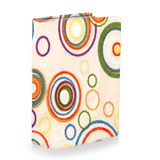 Stretchable Book Cover 1-Count Circles Pattern Stretchable Fabric Book Cover Fits Standard Size Books 8 x 10 in.