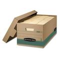 Bankers Box STOR/FILE Medium-Duty 100% Recycled Storage Boxes Letter Files 12.88 x 25.38 x 10.25 Kraft/Green 12/Carton (1270101)