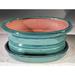 Blue / Green Ceramic Bonsai Pot -OvalWith Humidity Drip Tray7 x 5.5 x 3