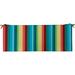 Indoor Outdoor Foam Bench Cushion With Ties (38â€� X 18â€� X 3 ) (Braymont Multi Color Stripe)