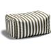 Leon Outdoor Bean Bag Ottoman Taupe Stripes