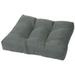 Tufted Ottoman Cushion | 21 X 17 X 4 Indoor/Outdoor | Multiple Sunbrella Fabric Available (Sunbrella Charcoal)