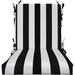 Indoor Outdoor Foam Back Chair Cushion Choose Color (Black White Stripe)