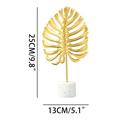 Haykey Nordic Metal Turtle Leaf Furnishing Gold Leaf Crafts Desktop Abstract Sculpture