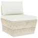 Pallet Sofa Cushions 2 pcs White Fabric