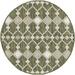 Unique Loom Outdoor Trellis Collection Area Rug Green 3 0 x 3 0 Round