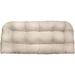 Indoor Outdoor Tufted Love Seat Wicker Cushion Patio Weather Resistant ~ Choose Color Size (Ivory 44 X 22 )