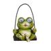 COFEST Garden Frog Statues Outdoor Decorations with Solar Light Frogs Garden Decor Solar Frog Figurines Lights Waterproof Decoration for Yard Patio Garden Lawn Green