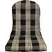 Outdoor Patio Tufted Adirondack Chair Cushion Weather Resistant Choose Color (Branson Pewter Black Buffalo Plaid)