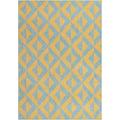 Unique Loom Jill Zarin Outdoor Napa Area Rug 7 10 x 10 0 Rectangular Yellow and Aqua