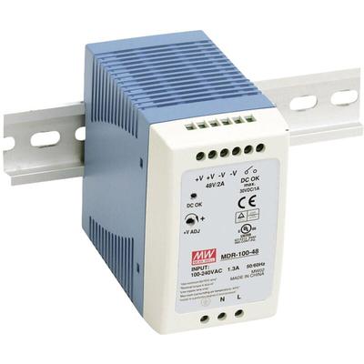 MDR-100-24 Hutschienen-Netzteil (DIN-Rail) 24 v/dc 4 a 96 w Anzahl Ausgänge:1 x Inhalt 1 - Mean Well