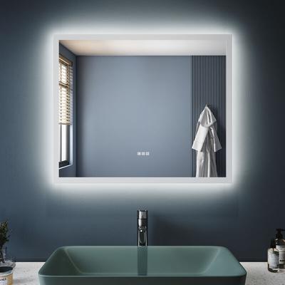 SONNI Badspiegel LED Beleuchtung Badezimmerspiegel mit Touch-Schalter 60x50cm Bluetooth
