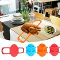 Turkey Lifter - Multi-Purpose - Foldable - Non-Stick - Heat Resistant - Anti-Scald - Oil Filtering - Food Grade Silicone - Kitchen Poultry Cooking Mat for Dining Room