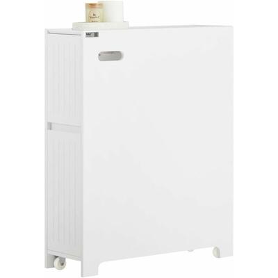 Sobuy - BZR111-W Nischenregal 20cm mit Rollen Küchenregal Nischenwagen Rollwagen Nischenschrank Image